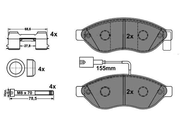 Plaquettes de frein avant
