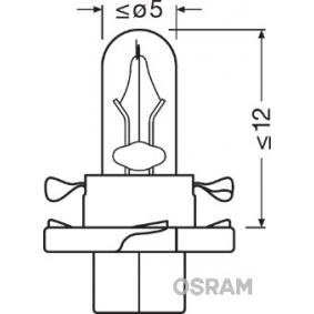 Lampe à culot de verre 12V 1,5W avec culot en plastique soudé