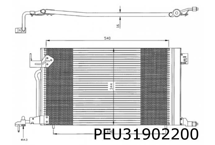 Condenseur climat. Berlingo