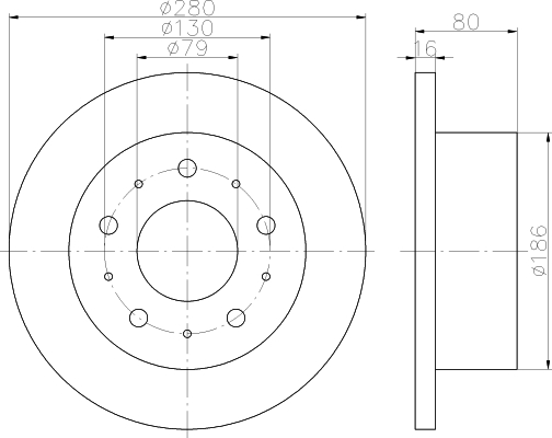 Disque de frein arrière