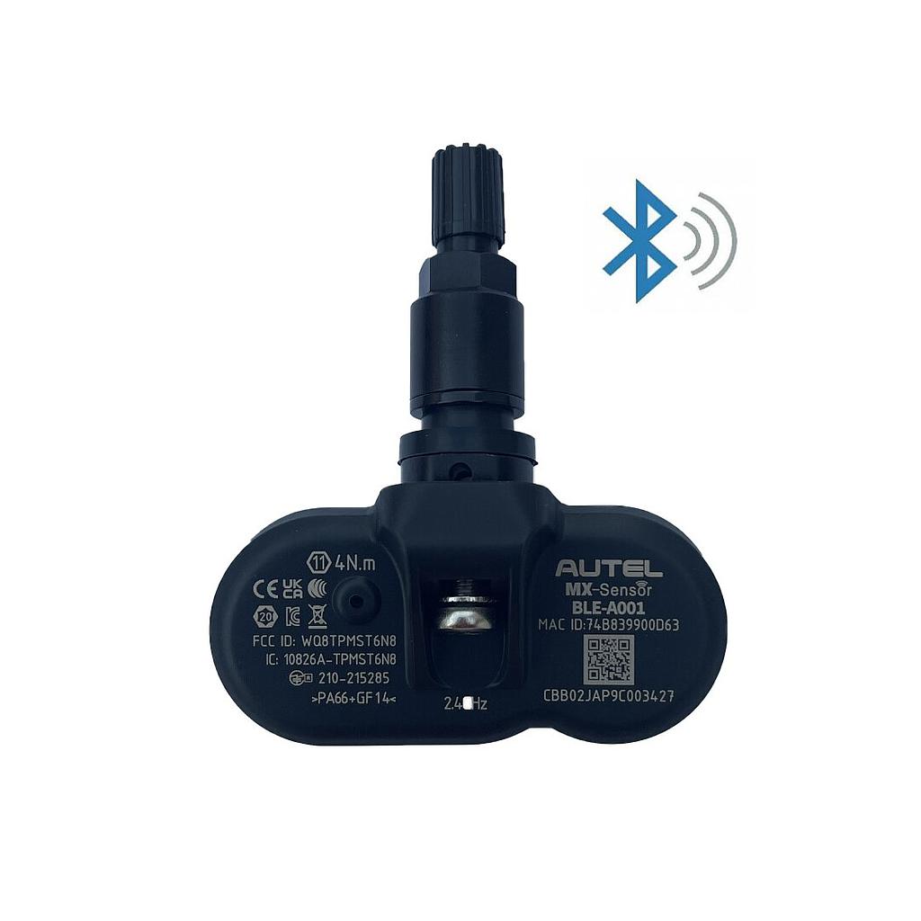 AUTEL Capteur de pression des pneus avec valve métallique noir 2.4 GHz Tesla Bluetooth