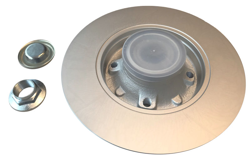 Bremsscheibe mit Radlager hinten