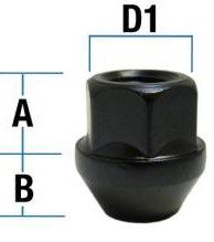 Boulon M14x1.5 SW19 ouvert noir