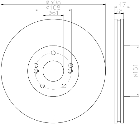 Disque de frein Laguna II / Espace IV avant