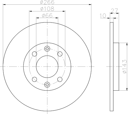 Disque de frein BX / 305 / 405 avant