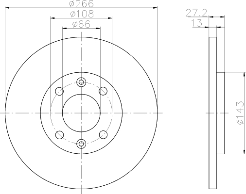 Disco del freno VERNICIATI avanti