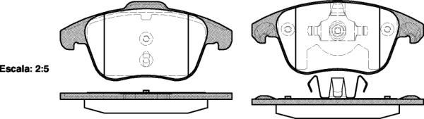 C4 / C4 Picasso / DS4 / DS5 / 3008 / 5008 (1.6i-16V/2.0i-16V/2.0HDI) Brake Pad Set, disc brake