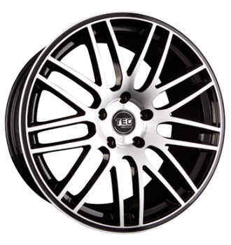 TEC-Speedwheels GT1 8.5 x 18 5x114.3 ET35 Black Front Polished (Ausstellungsfelfe)