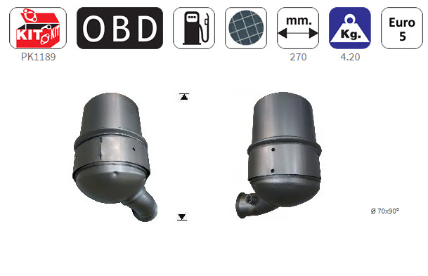 Filtre a particules (1.6Td Hdi 115CV)
