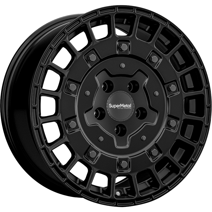 SuperMetal RIG Matt Black 7.5x17 ET55 5x130 78.1