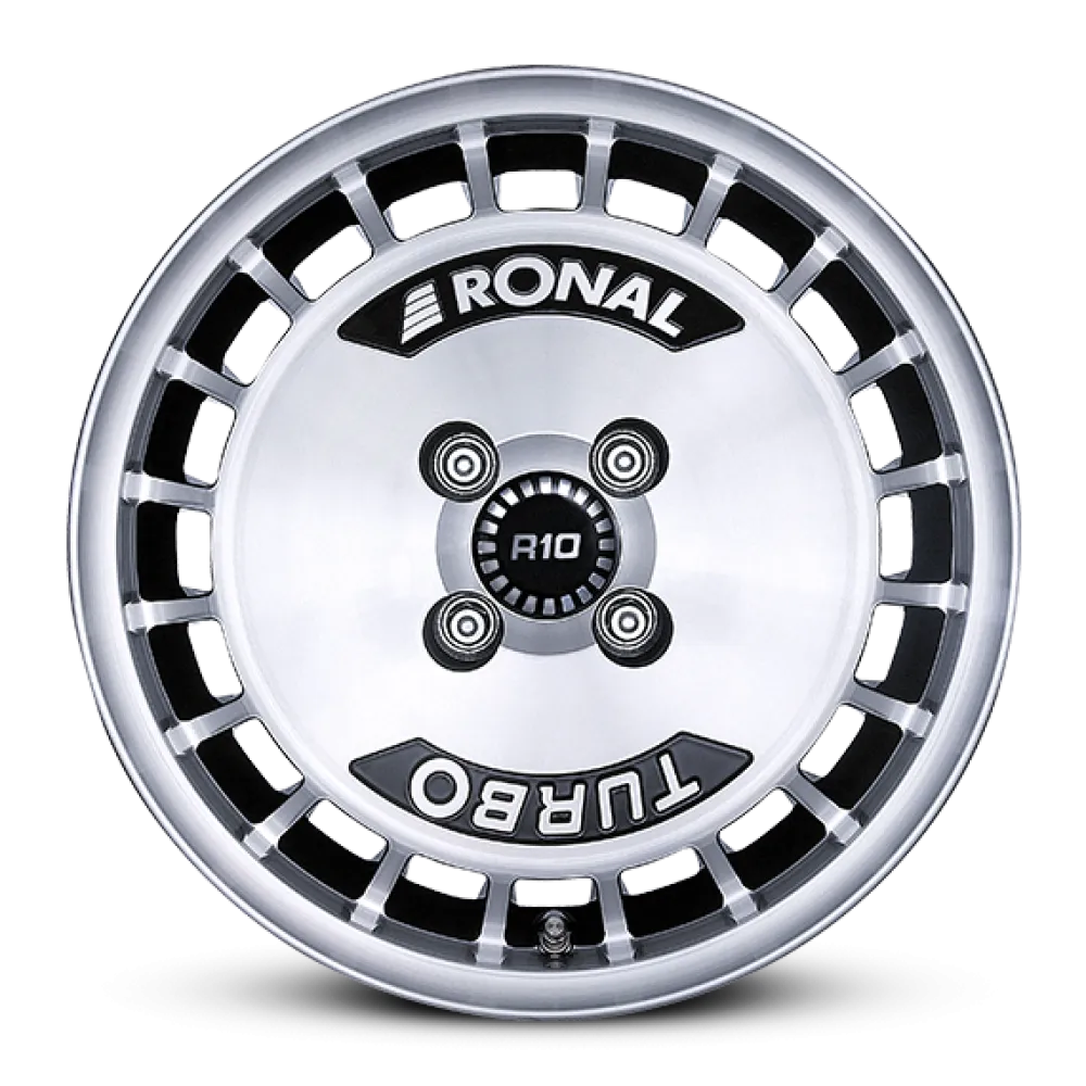 RONAL R10 TURBO BLACK-FRONT CUT 7.0x15 ET37 4x100 68.0