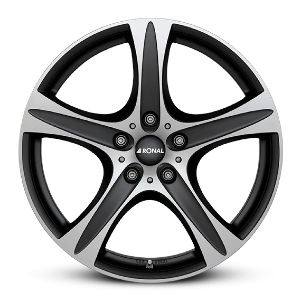 RONAL R55 SUV MATT BLACK-FRONT CUT 7.5x17 ET55 5x112 66.5 MX