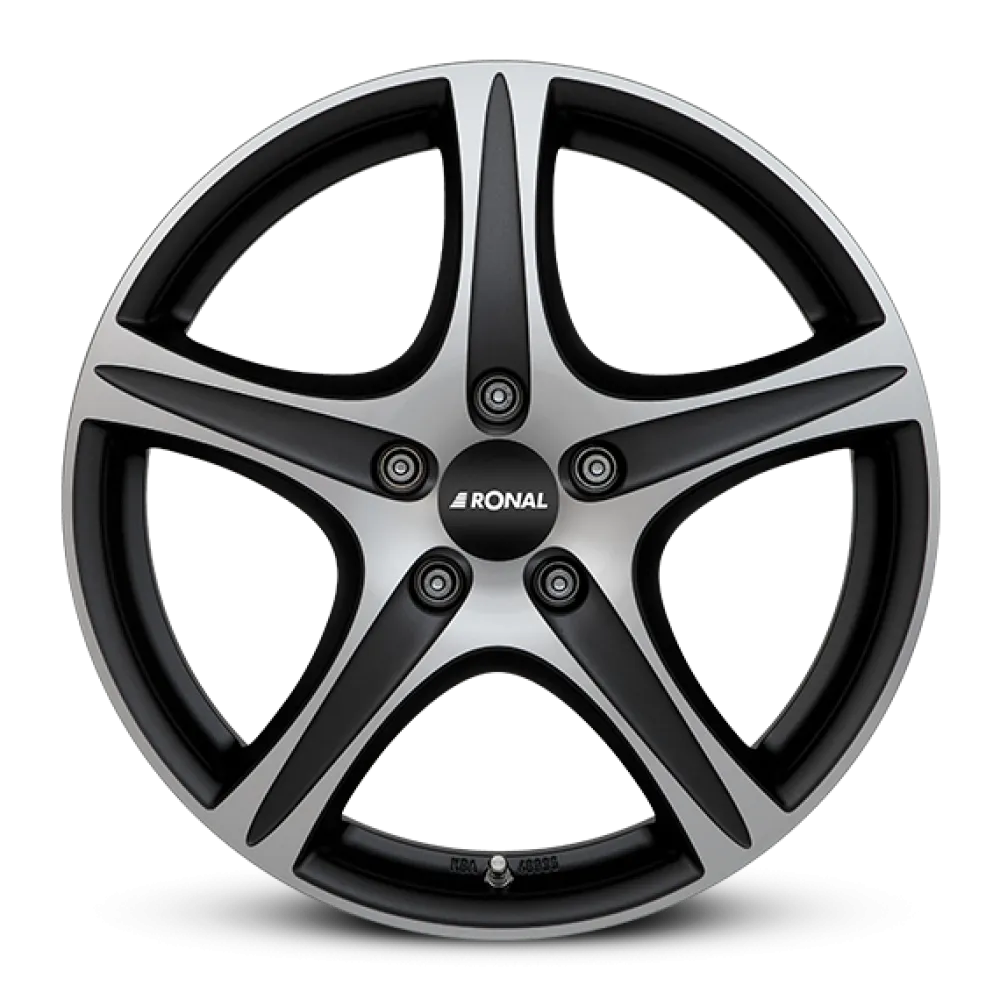 RONAL R56 MATT BLACK-FRONT CUT 8.0x17 ET35 5x114.3 82.0
