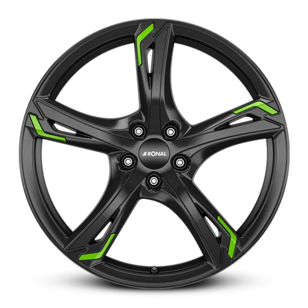 RONAL R62 Green JET BLACK 7.5x18 ET45 5x112 76.0
