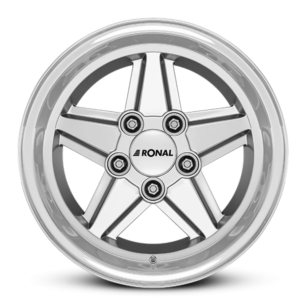 RONAL R9 SILVER-RIM LIP CUT 7.0x15 ET17 5x120 82.0
