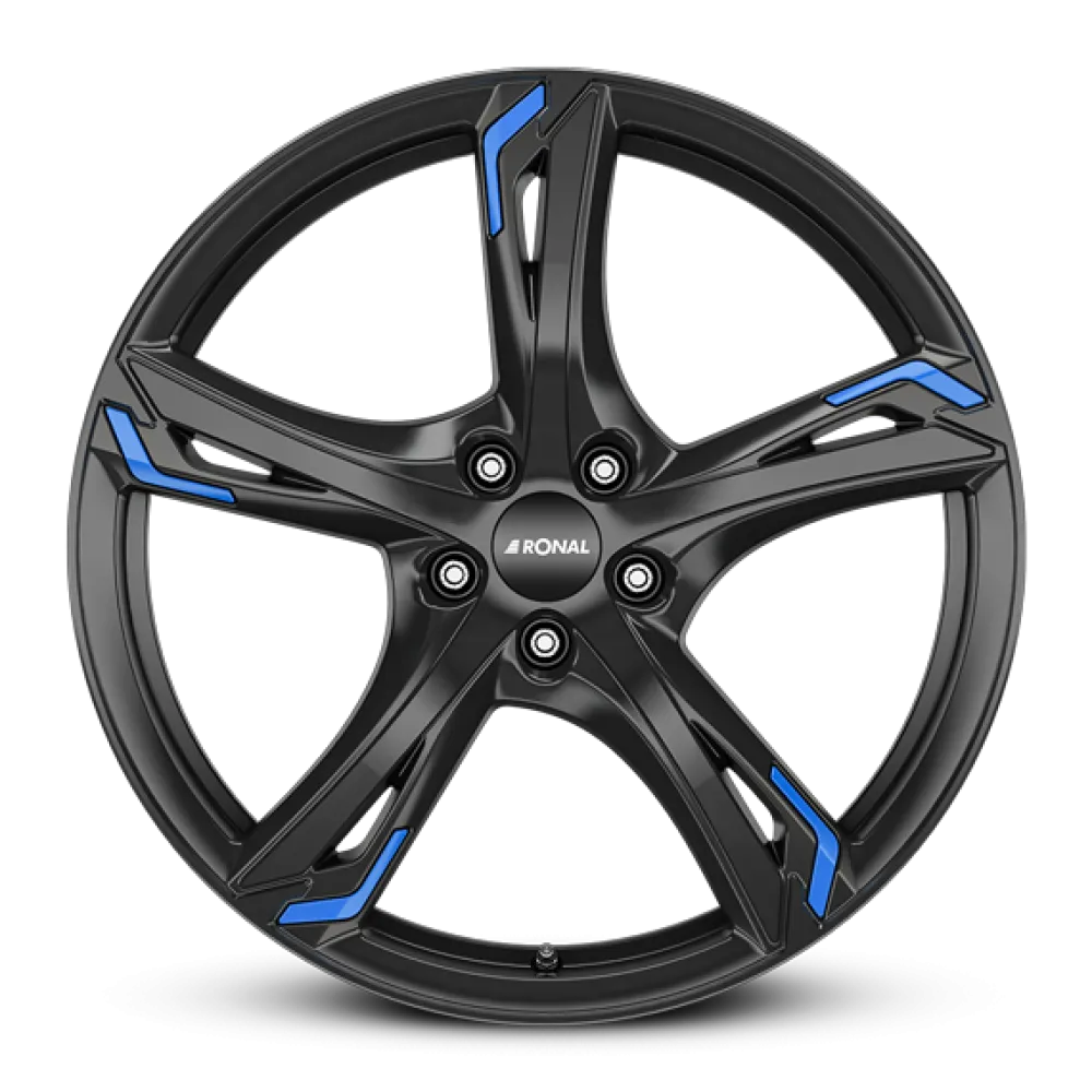 RONAL R62 Blue JET BLACK 7.5x17 ET45 5x112 76.0