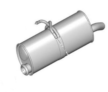 Nachschalldämpfer (Endrohr -S-Form) Berlingo II DW8B