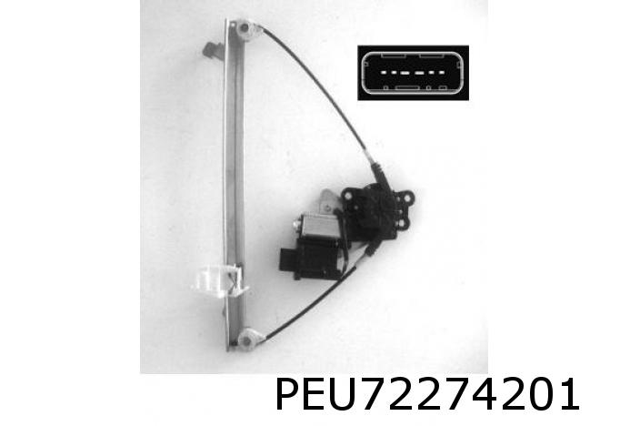 406 (4-drs.) raammechaniek L voor (elb. inc. motor)(met comfortfunctie)