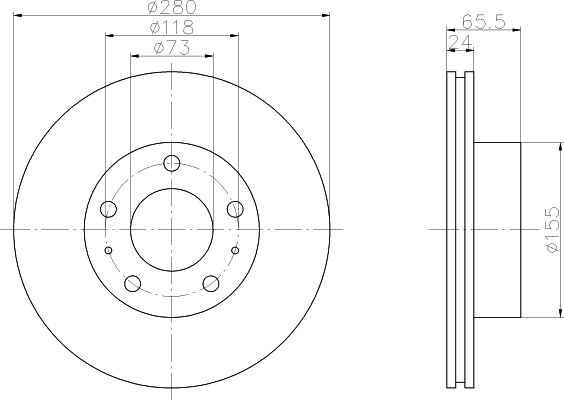 Disque de frein avant Ford Kuga