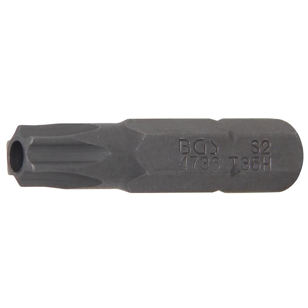 Bit | Antrieb Aussensechskant 6,3 mm (1/4") | T-Profil (für Torx) mit Bohrung T35