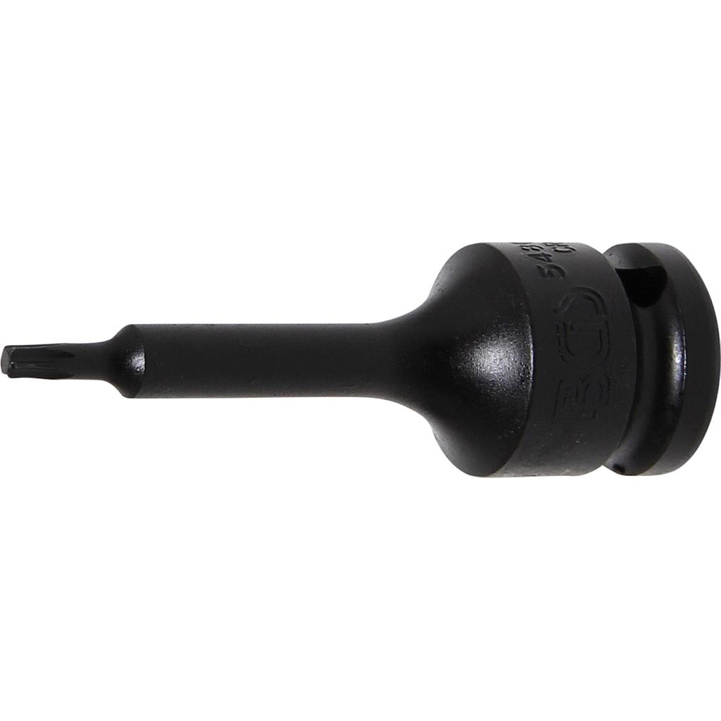 Kraft-Bit-Einsatz | Länge 75 mm | Antrieb Innenvierkant 12,5 mm (1/2") | T-Profil (für Torx) T20