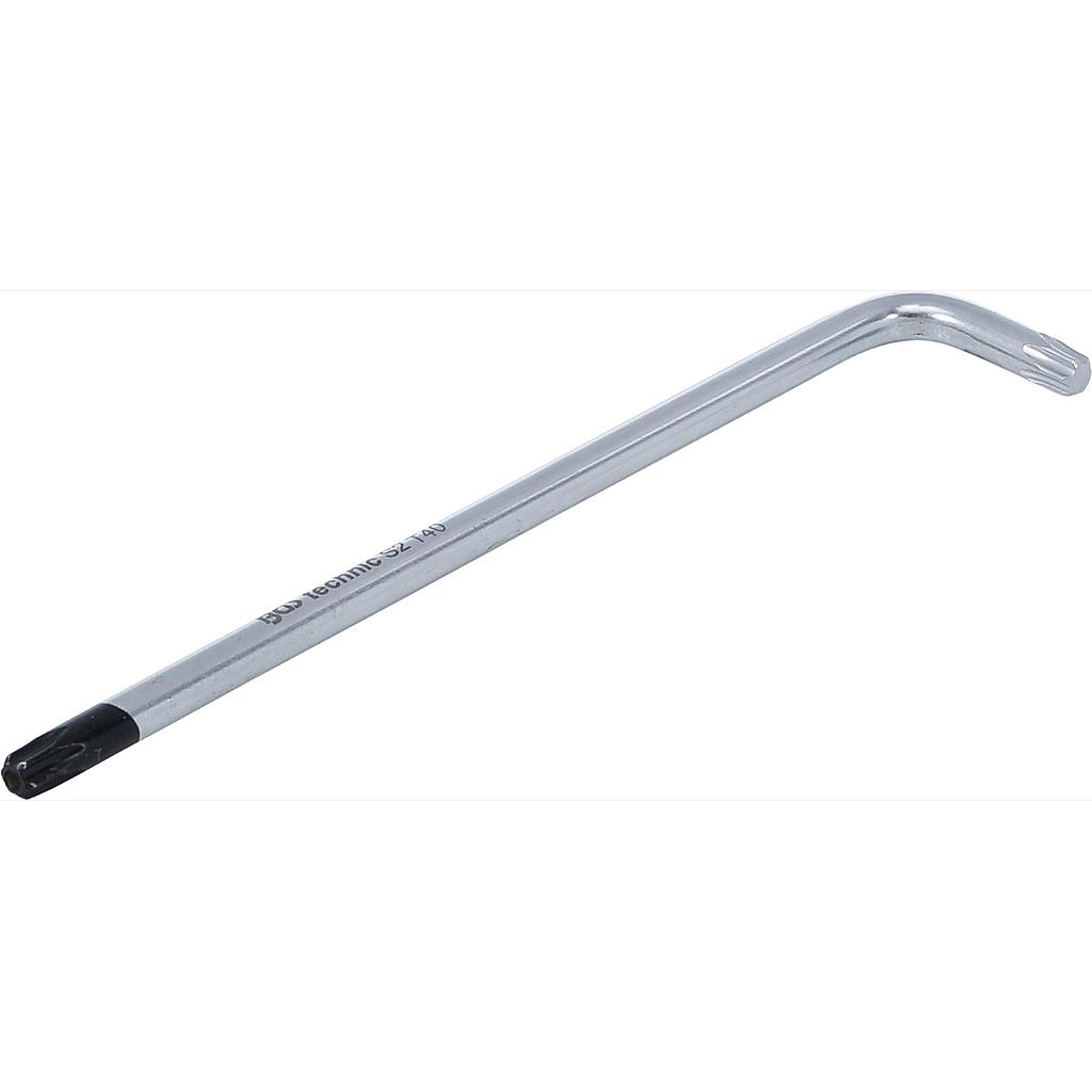 Winkelschlüssel | extra lang | T-Profil (für Torx) mit/ohne Bohrung T40