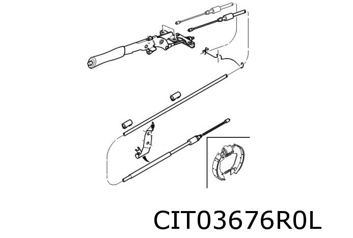 Cable de frein Xsara Tamb. gauche