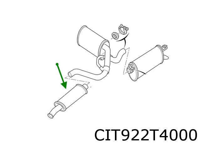 Auspufftopf XM 2,1 Turbo Kat. vorne